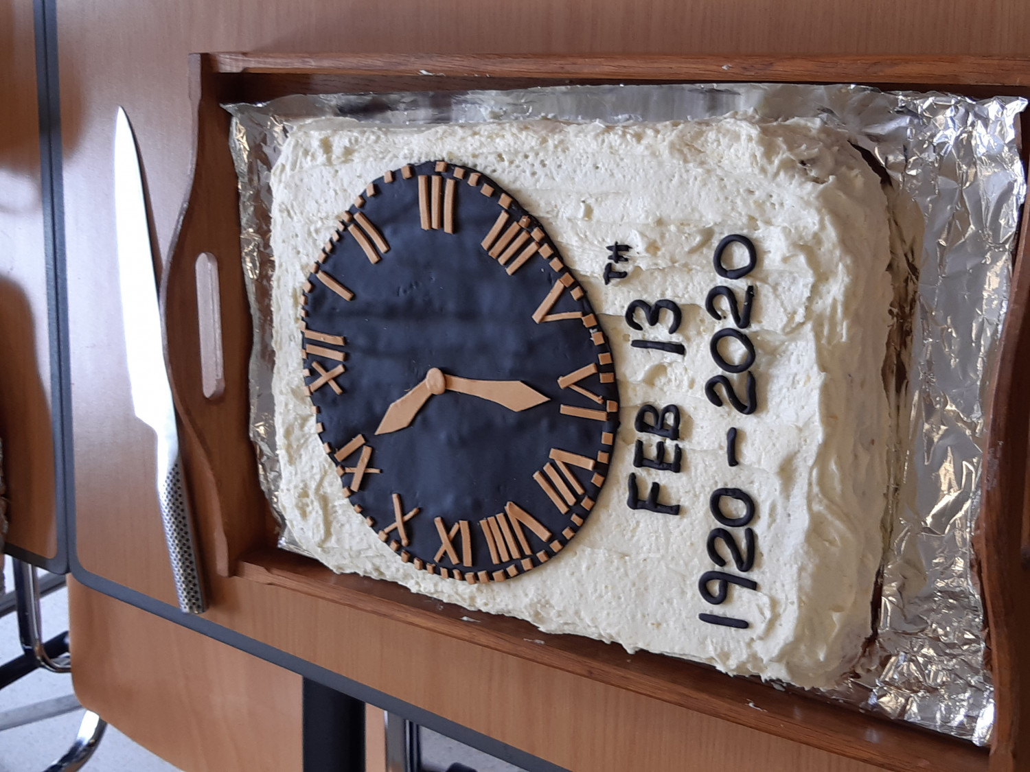 Memorial Clock Tower celebration cake